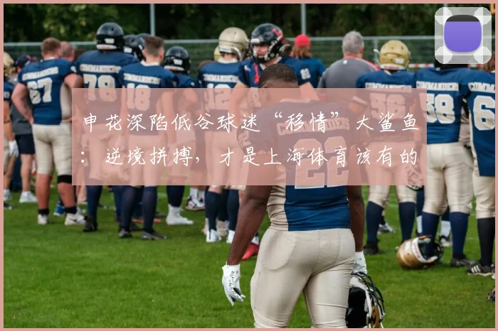 申花深陷低谷球迷“移情”大鲨鱼：逆境拼搏，才是上海体育该有的模样